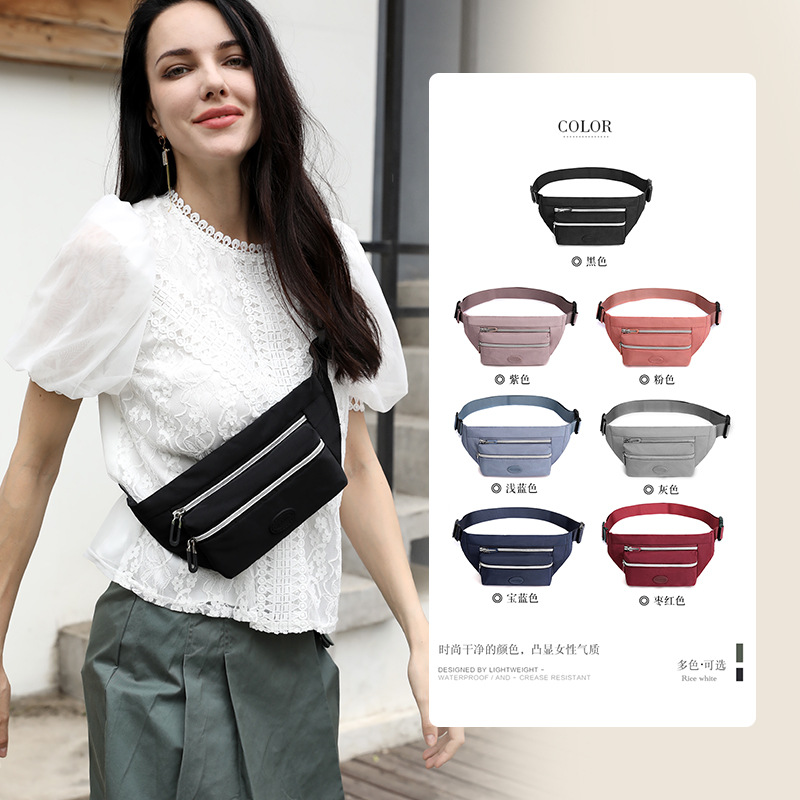Cross-border exclusive 2025 new casual chest bag for women, portable cash register waist bag, water-resistant, branch-patterned crossbody backpack full figure