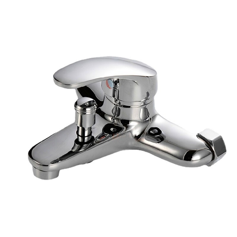 Jishiduo three-in-one faucet, cold and hot all-copper bathtub faucet, shower faucet, water heater mixing valve, shower head faucet Item Picture