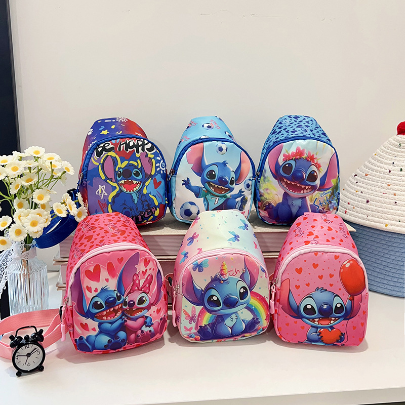 2025 Cartoon children's bags, fashionable and casual crossbody bags for boys and girls, new trendy matching coin purse, boys' chest bag full figure