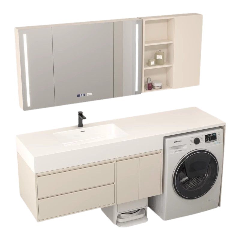 Sweeping robot base station storage, bathroom cabinet, washing machine, balcony integrated cabinet, combined bathroom cabinet, rock plate washbasin cabinet Item Picture