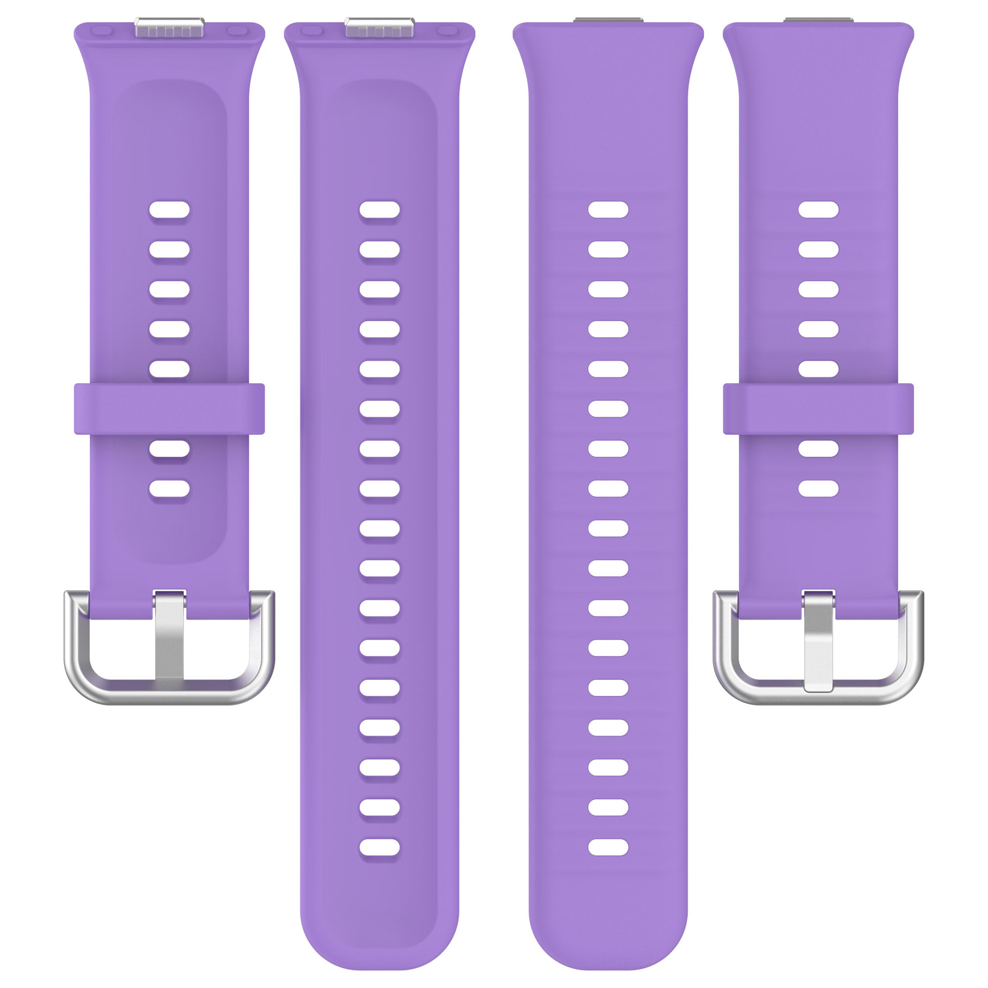 Xinyuan Shuntong is suitable for the silicone watch strap of Huawei Fit4 and the same silver-clasp silicone watch strap as Huawei Watch Fit3 Specification drawing