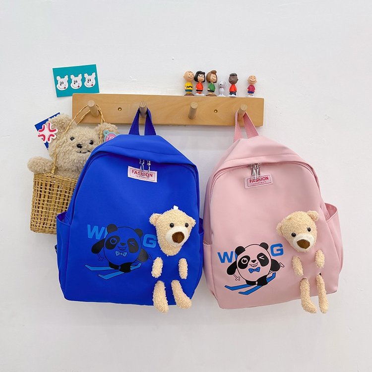 Girls' backpack, Japanese-style schoolbag for students, 2022 new trendy little bear, cute travel bag, large-capacity backpack Specification drawing
