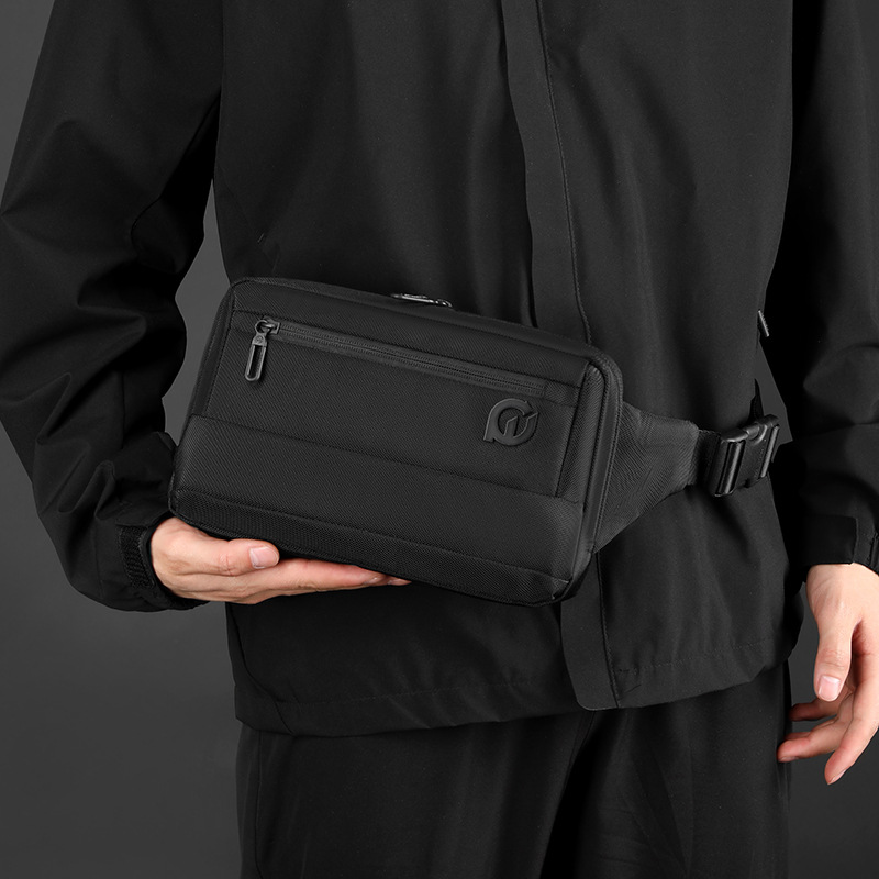 WEPOWER's new men's waist bag, men's business casual fashion chest bag, outdoor single-shoulder bag, crossbody backpack details Picture