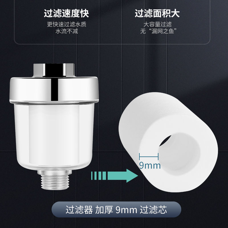Shower head filter, household shower room water purifier, 5-micron pp cotton filter core, universal for bath filtration and water purification details Picture