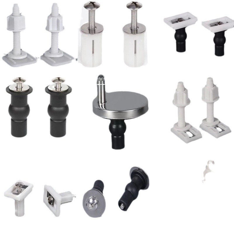 Toilet seat cover accessory fixing bolts, snap screws, toilet seat cover, expansion cover parts, upper and lower locking, plastic Item Picture