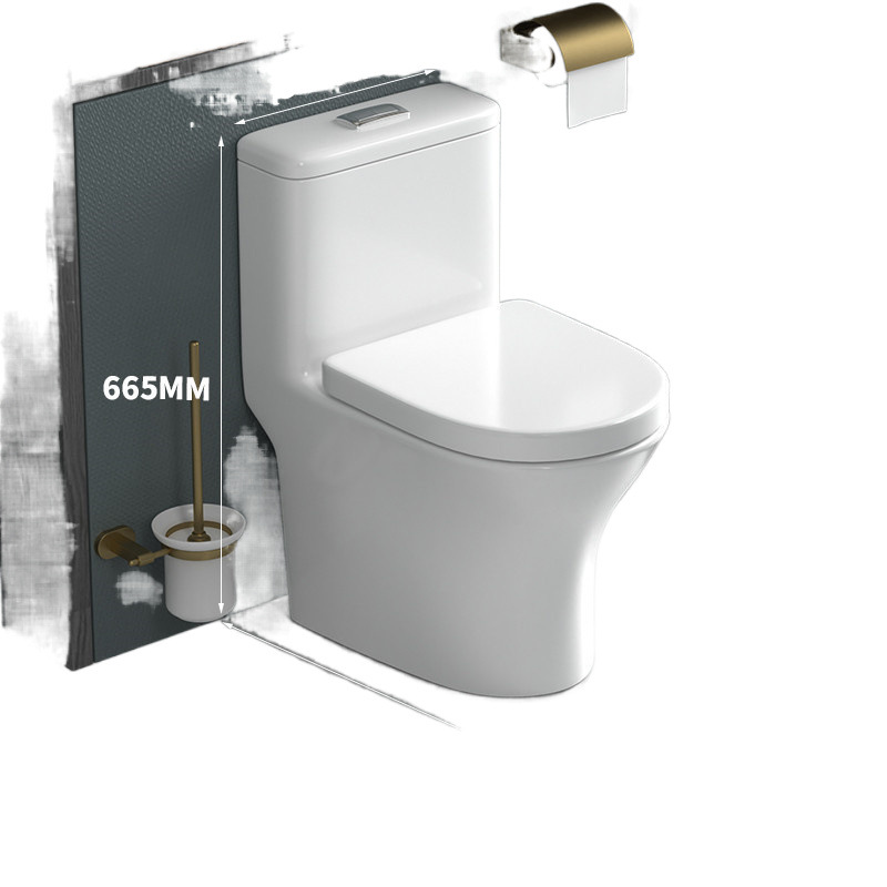 Household toilet 55 cm silent small-sized toilet, ceramic water-saving siphonic toilet, anti-odor bathroom Item Picture
