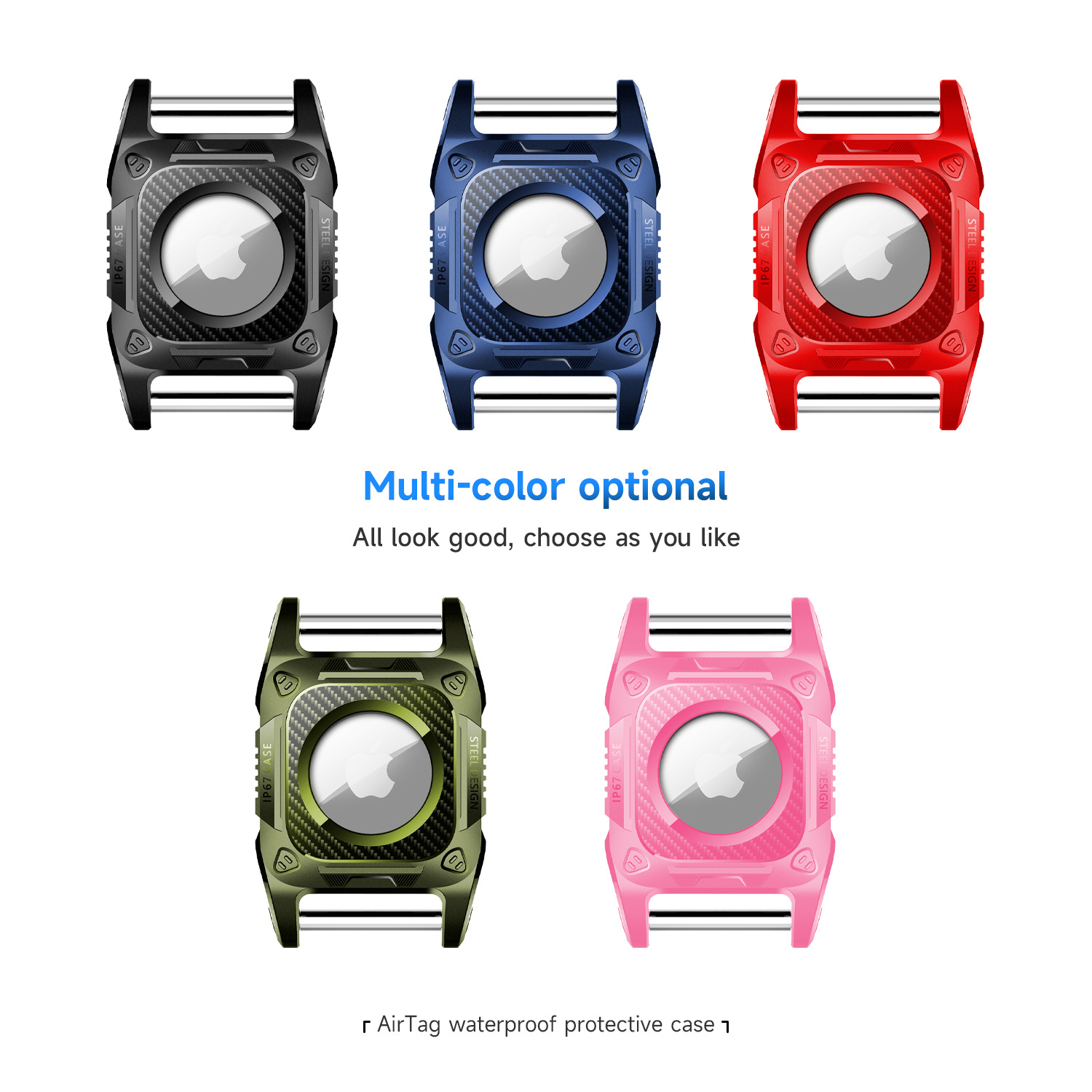 Suitable for anti-loss airtag pet style lanyard hole disassembly and assembly tracking waterproof case dog strap collar webbing cat and dog leash details Picture