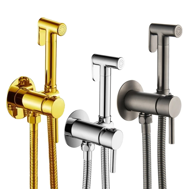 Cross-border toilet companion, spray gun faucet, wall-mounted spray gun, cold and hot all-copper toilet companion, women's wash spray gun faucet Specification drawing