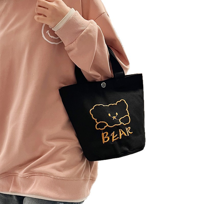 New canvas bags, female student makeup bags, snack bags for going out, portable lunch bags for work, and female handbags Item Picture