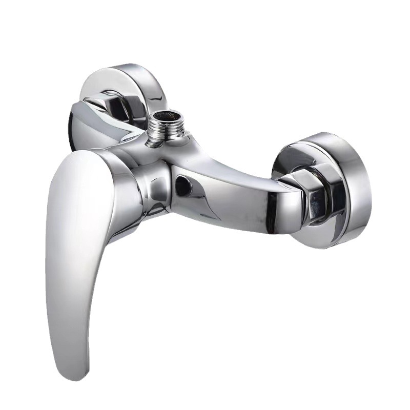All-copper faucet, household engineering, school solar mixing valve, bathroom, gym, bathhouse, two-in-one shower faucet Item Picture