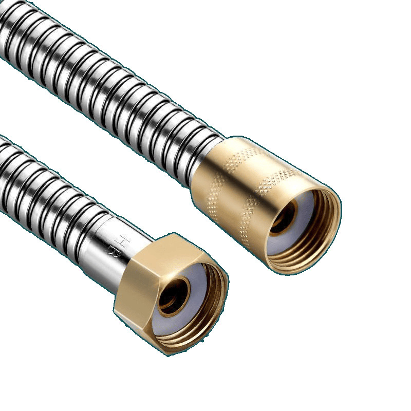 Shower head set, pressurized showerhead hose, bathroom explosion-proof stainless steel water inlet pipe, water heater, bath pipe Item Picture