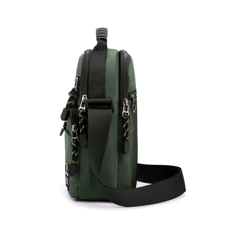 New trendy men's single-shoulder bag, casual crossbody bag, men's water-resistant nylon men's bag, outdoor messenger bag wholesale Specification drawing