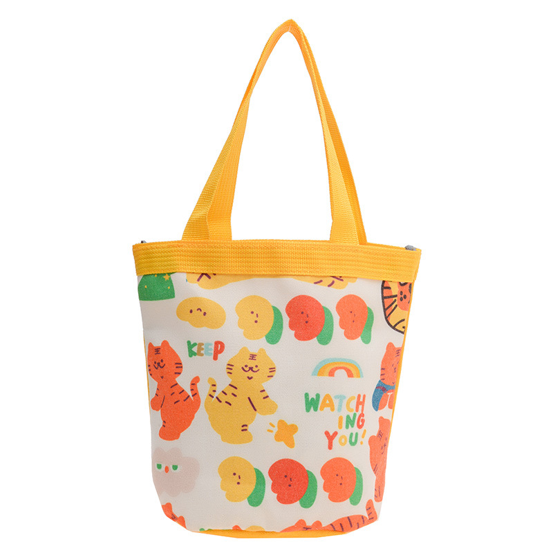 New gift packages: Instagram cute cartoon tiger, new bucket bag, hand-held canvas bag, and girlish round bucket bag Item Picture
