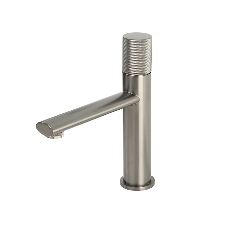 Cross-border e-commerce exclusive supply of gun gray bathroom washbasins, washbasins, copper hot and cold water faucets Item Picture
