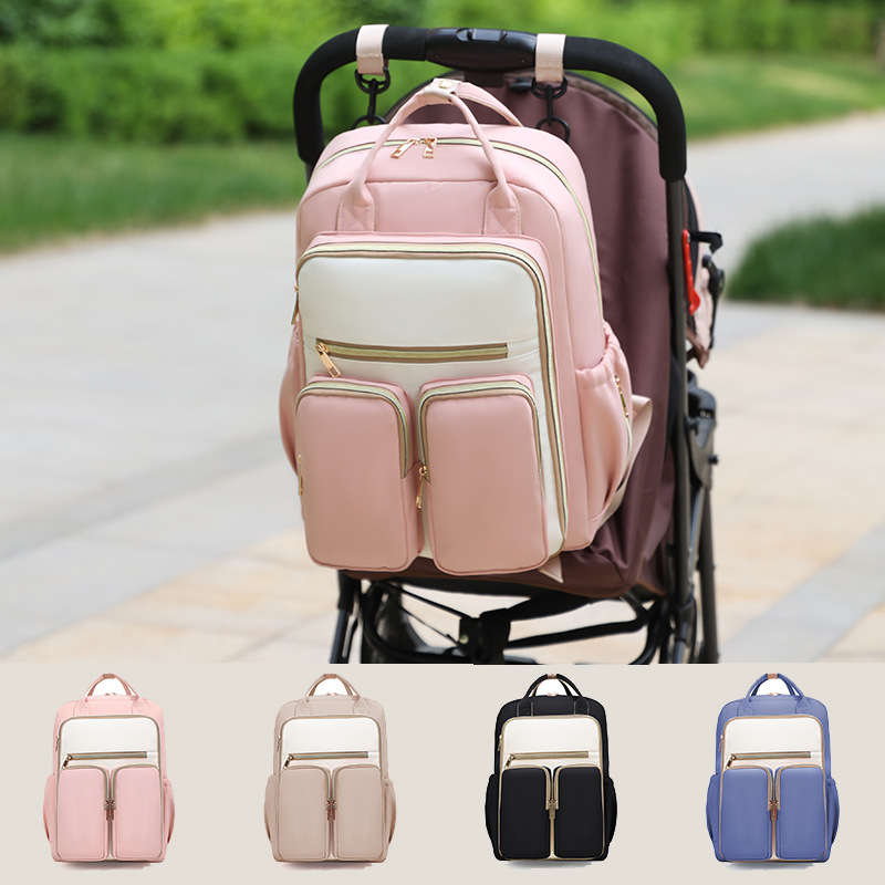 Cross-border large-capacity mommy bag, multi-functional storage maternity bag, water-repellent portable insulated double-shoulder mother and baby bag Application Scenario