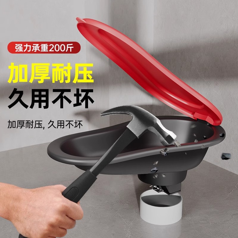 Temporary simple toilet for toilet renovation, anti-odor, flushable, disposable plastic squat toilet bowl for construction sites Specification drawing
