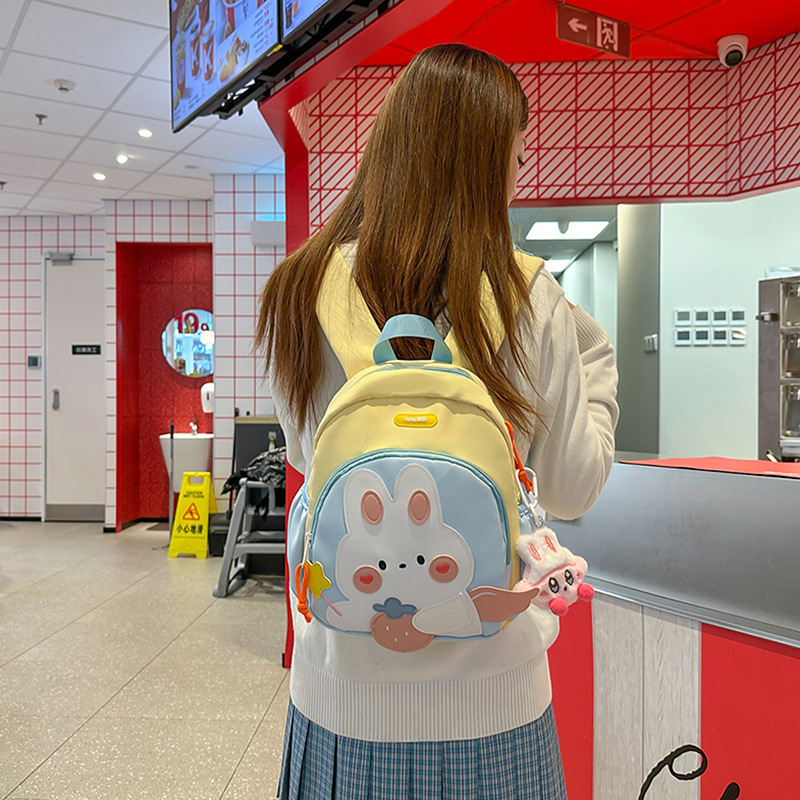 2025 New style girls' schoolbag, kindergarten outing backpack, Boys' cute cartoon rabbit, children's kindergarten backpack Specification drawing