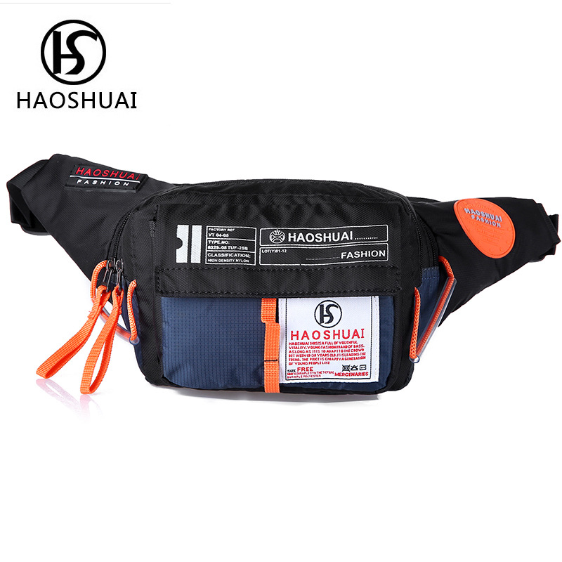 Factory direct sale: Trendy sports outdoor waist bag for both men and women, casual sports, fashionable and versatile waterproof waist bag Specification drawing