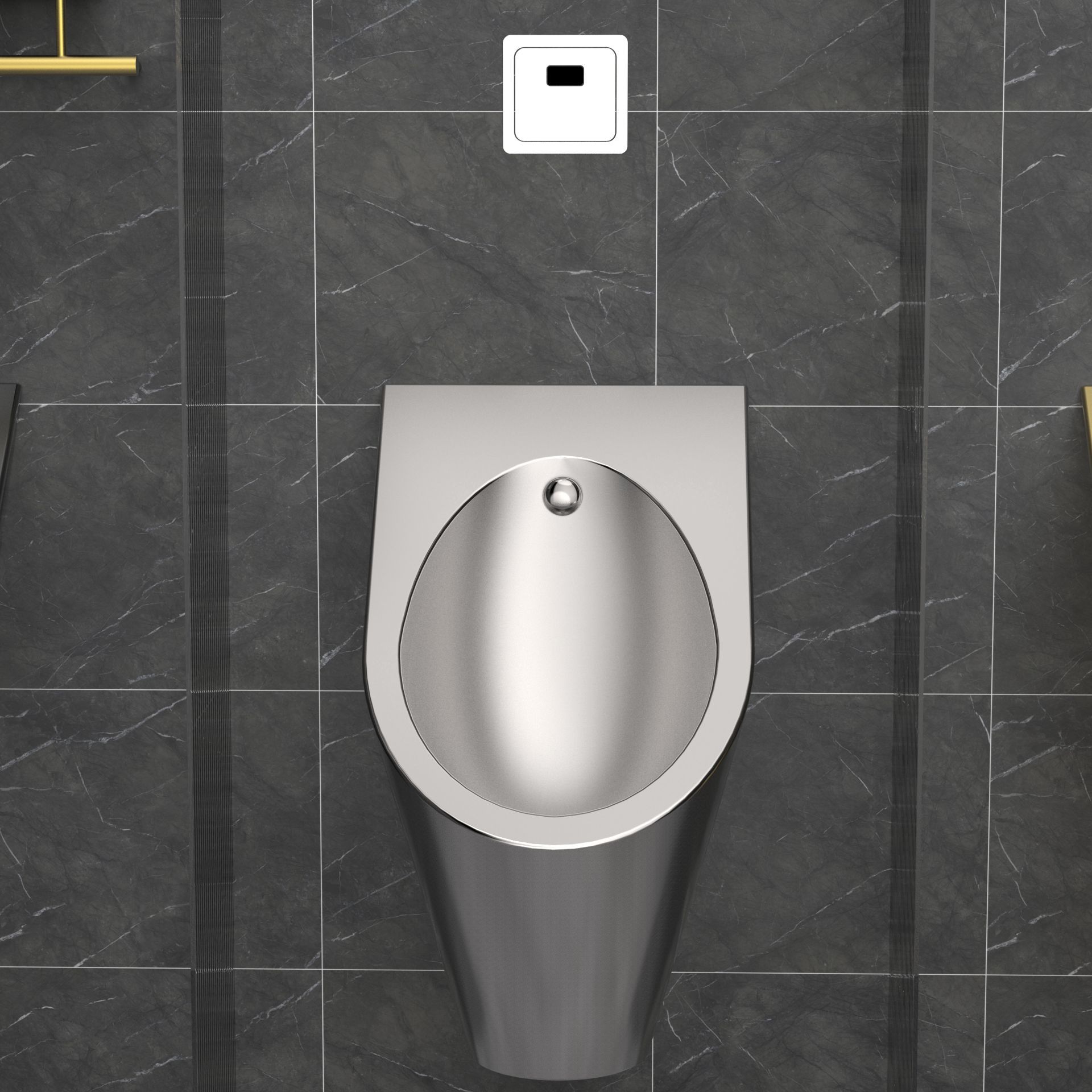Customized 304 stainless steel urinal, light luxury and elegant, KTV bar, prison public men's restroom, wall-mounted urinal Application Scenario