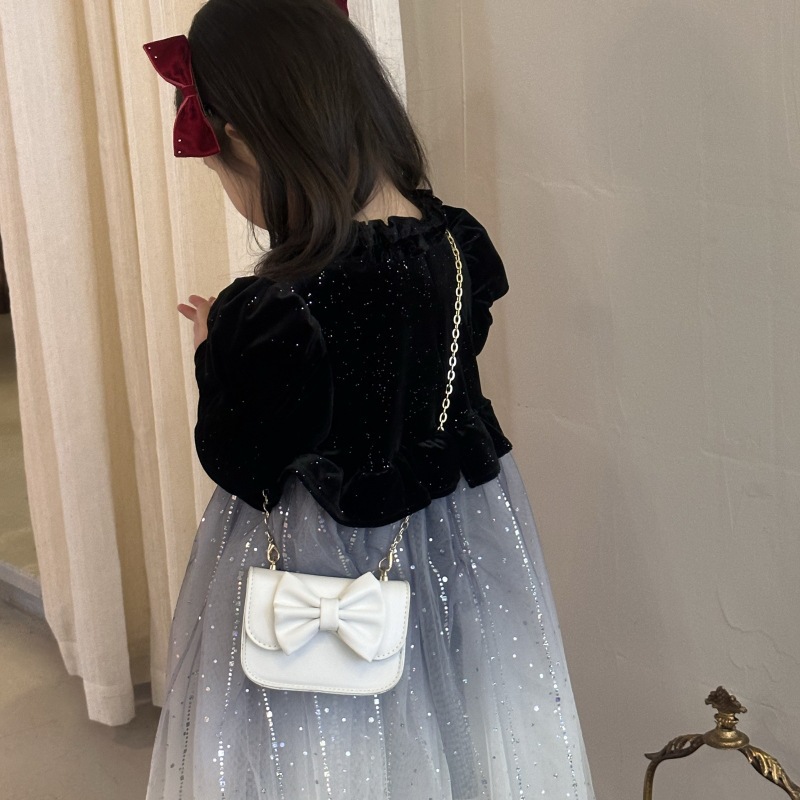 Popular children's small bag 2025 New Korean-style trendy pearl chain handbag, fashionable diamond-shaped single-shoulder crossbody bag Specification drawing