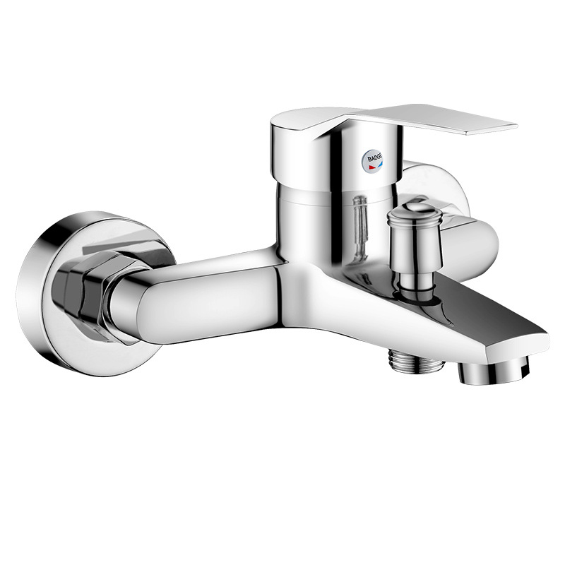 Wholesale self-produced three-in-one cold and hot water faucet, fine copper mixing valve, bathtub showerhead mixing valve, pressurized shower faucet Item Picture