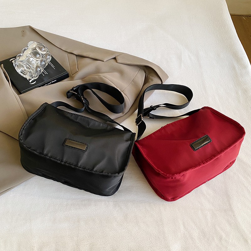 Oxford Fabric casual crossbody bag 2024 New style simple wide shoulder strap single-shoulder bag, multi-color macaron series single-shoulder bag full figure