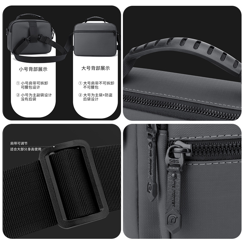 WEPOWER's new trendy crossbody bag for men's sports and commuting, a single-shoulder bag that can be used for cycling and commuting Application Scenario