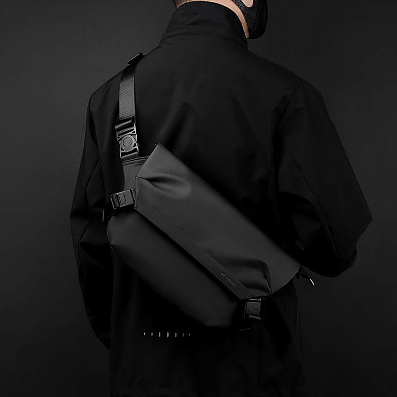 WEPOWER's new versatile workwear single-shoulder bag, men's casual single-shoulder and crossbody backpack, trendy small square bag and chest bag details Picture