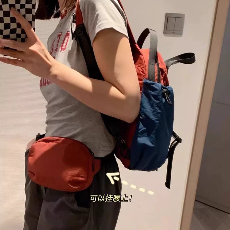 Sports and fitness buns, mother bag, multi-functional outdoor backpack, crossbody chest bag, three-in-one backpack Specification drawing