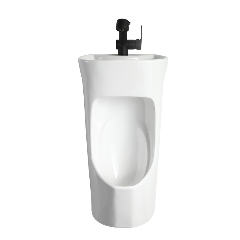 New integrated urinal with washbasin, wall-mounted sensor urinal, household men's urinal, ceramic urine trough Item Picture