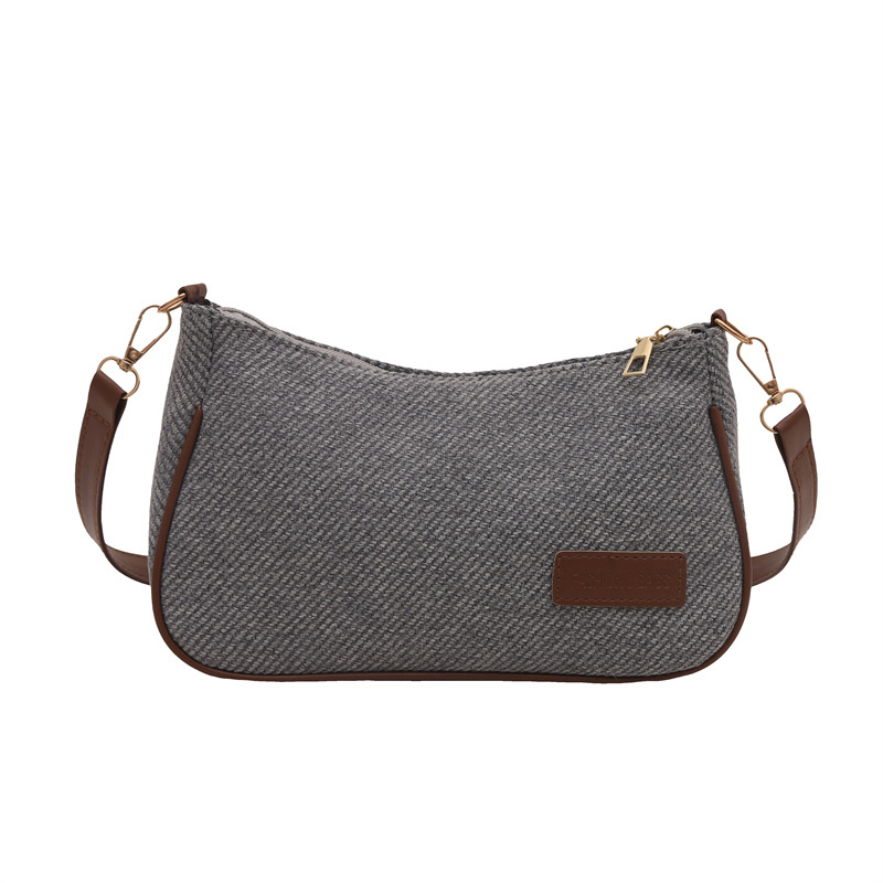 Retro and simple underarm bag for women, 2025 new style, fashionable and versatile solid color crossbody bag, high-end and niche bag wholesale Item Picture