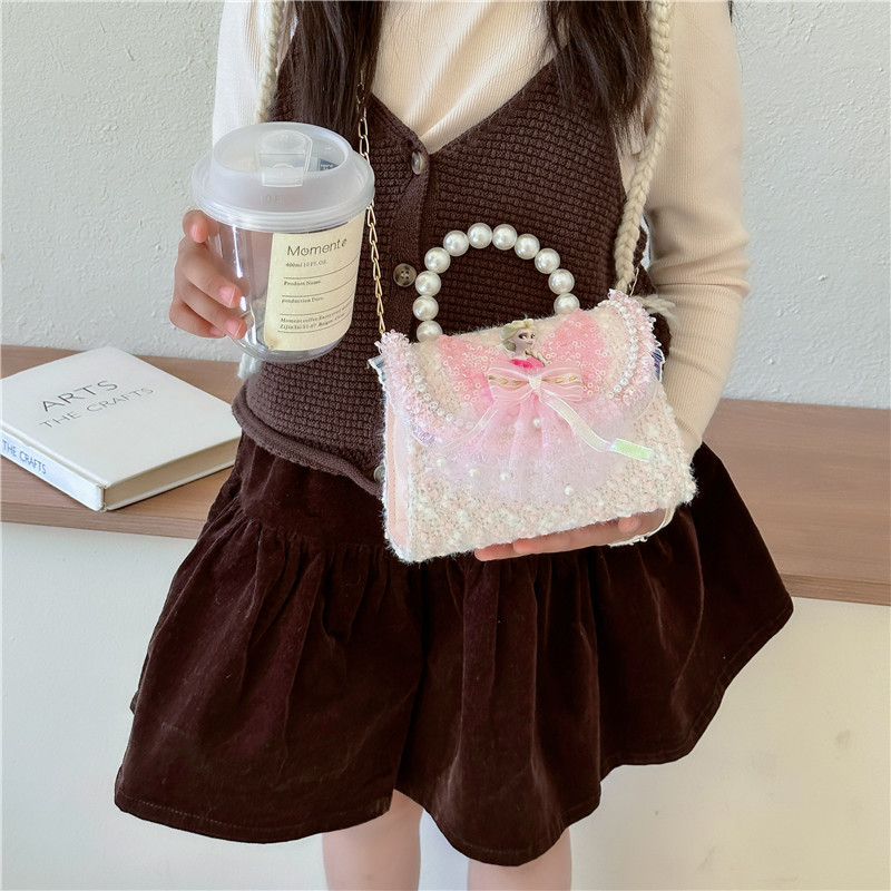 New children's bags, fashionable little chanel-style princess bags, cute handbags for little girls, crossbody bags for babies, a trend of Internet celebrities details Picture