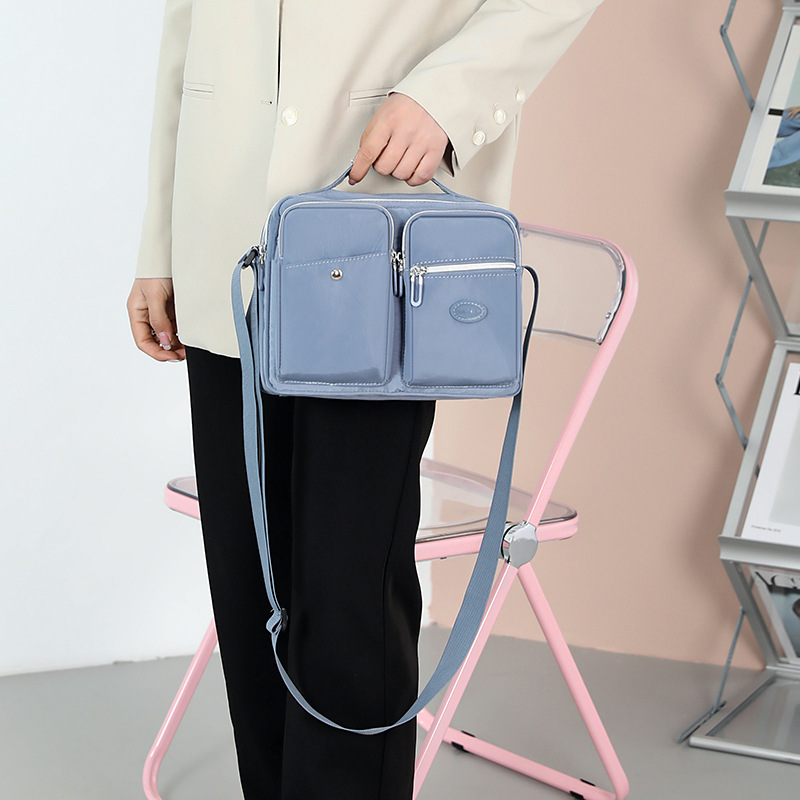 Cross-border exclusive large-capacity single-shoulder bag for women, water-resistant nylon fabric crossbody bag, outdoor casual handbag Specification drawing