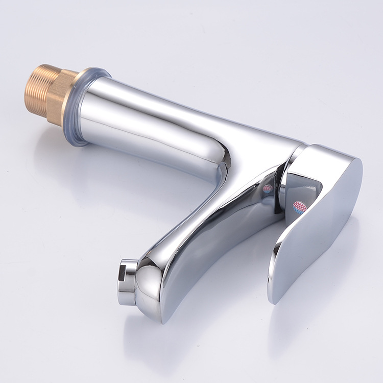 Brass single-hole washbasin, washbasin, faucet, bathroom, cold and hot water mixing valve, washbasin, washbasin faucet Item Picture