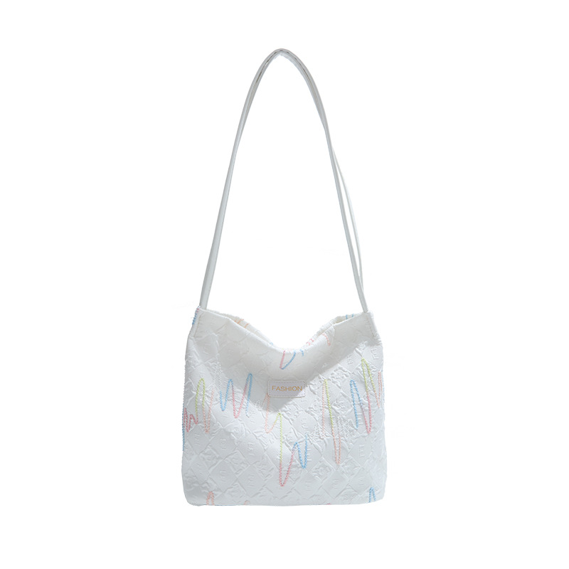Korean design sense single-shoulder bag for women, 2025 new large-capacity commuter casual underarm bag, student class cloth bag Item Picture