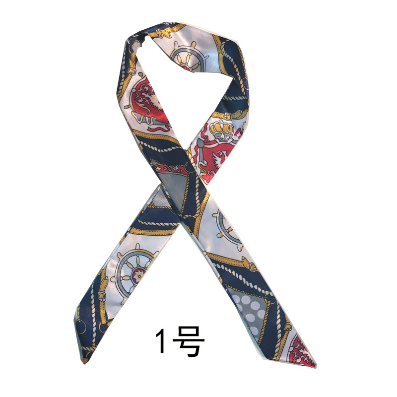 Printed and patterned twill silk scarf manufacturer wholesale accessories silk scarves handbags tied with bows silk scarves striped flowers Item Picture
