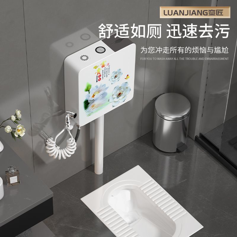 Ultra-thin squat toilet water tank, bathroom rear squat toilet, toilet bowl, toilet bowl, squat toilet, large and extra-large size supply factory full figure