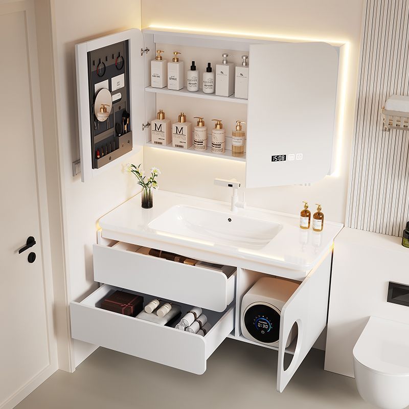 Bathroom cabinet, washing machine combination, hand washing ceramic integrated bathroom washbasin, multi-functional washbasin, new style for washing and grooming Specification drawing