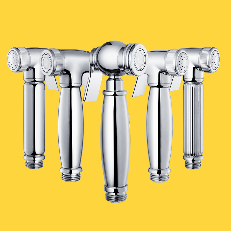 All-copper toilet spray gun, toilet pressurized flushing device, bathroom shower head, flushing gun, toilet companion, women's washer full figure
