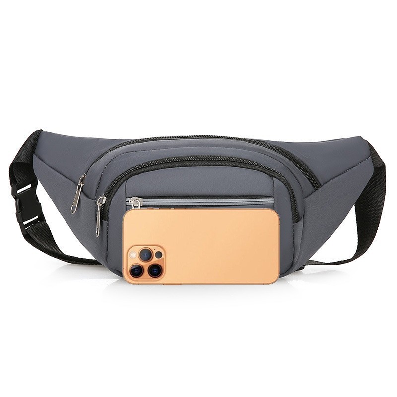 New waist bag for men and women, multi-functional outdoor sports, large-capacity mobile phone bag, casual and fashionable, commuting and travel coin purse Specification drawing