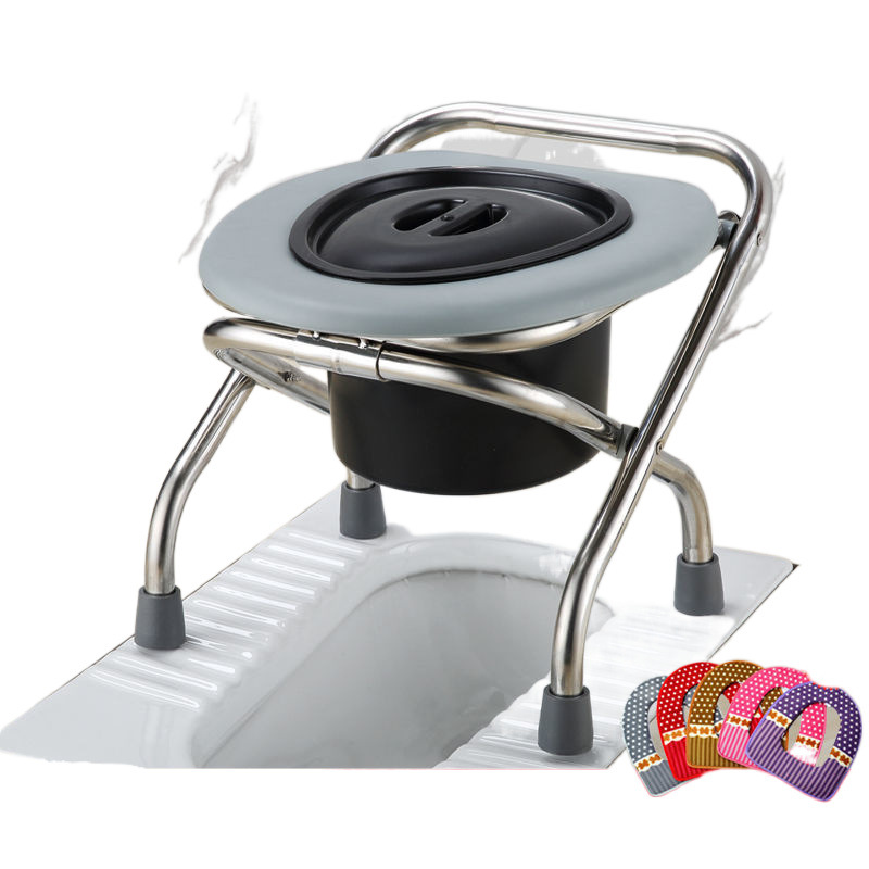 The elderly folding toilet seat, pregnant women's toilet seat, adult household bathroom squat toilet to mobile toilet seat Item Picture