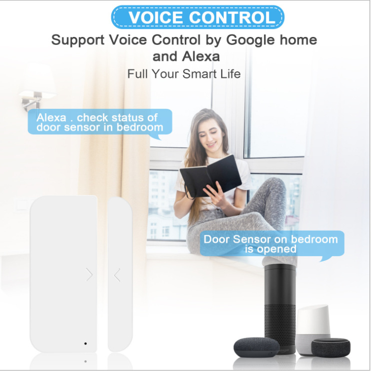 Tuya Smart WiFi Door Magnetic Remote Wireless Door and Window Sensor Alarm Intelligent Linkage Application Scenario