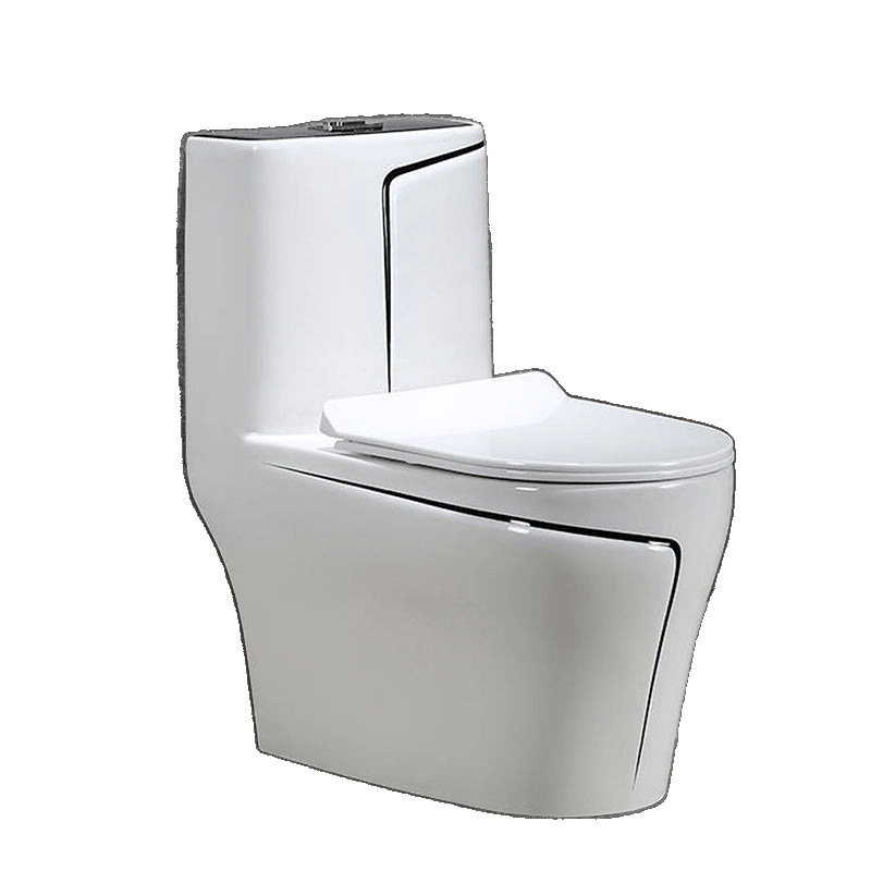 Household toilet, small-sized sitting toilet, large-diameter silent water-saving, super vortex siphon anti-odor, colored ceramic sitting toilet Item Picture