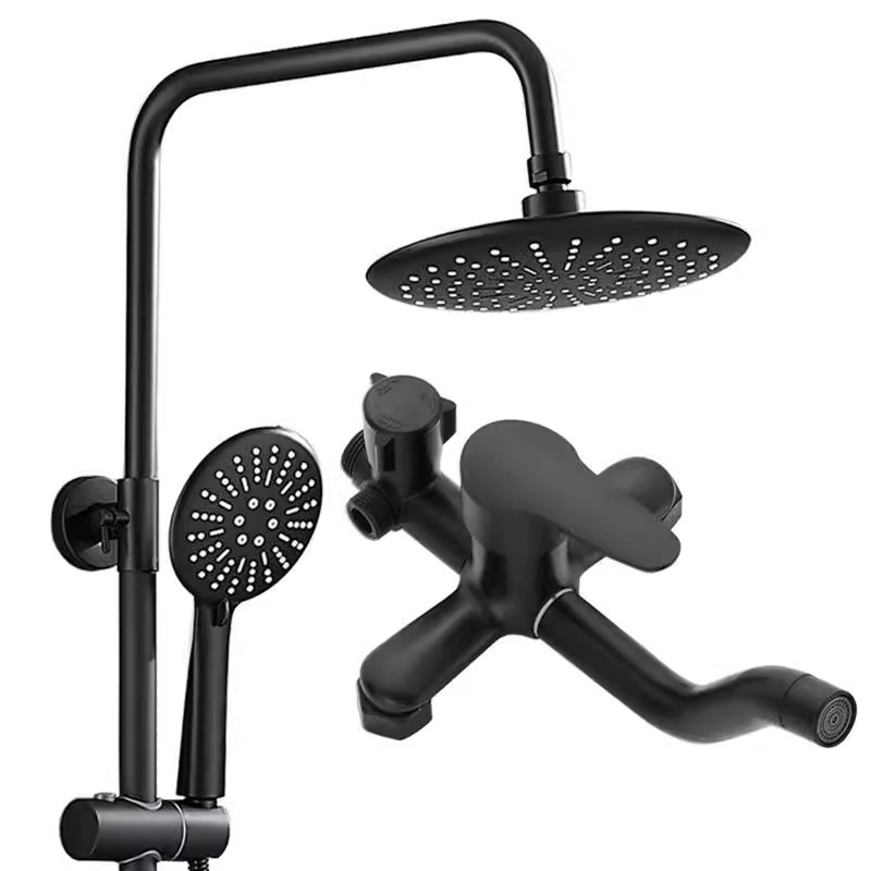 Bathroom shower head set, household bathroom black shower head set, rain shower head set wholesale Item Picture