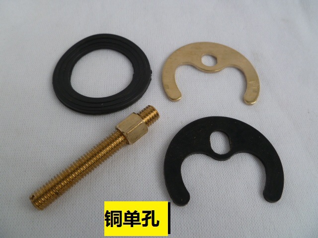 Single-hole hot and cold water faucet horseshoe plate installation, tight fixing accessories, installation screw rod, maintenance sleeve tool Application Scenario