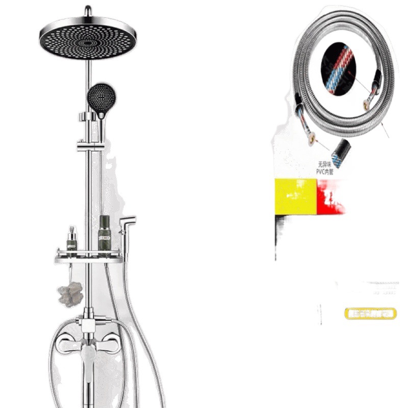 Shower hose, stainless steel shower water pipe, bathroom water heater accessories, extended universal rain shower head, explosion-proof pipe Item Picture