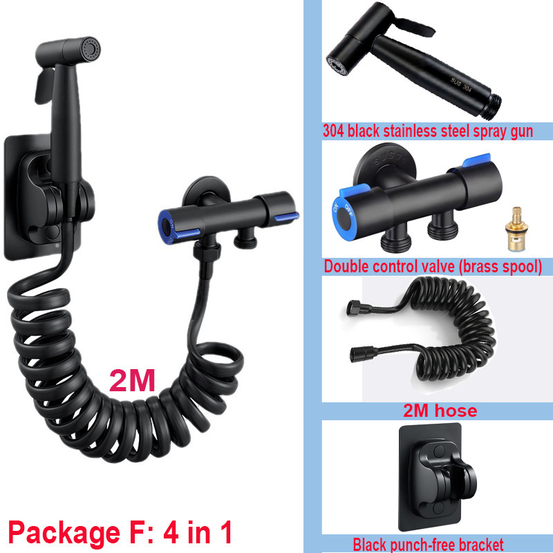304 Toilet spray gun, Toilet Companion set, Faucet Flusher, Nozzle, toilet and bathroom water gun, high pressure boost details Picture