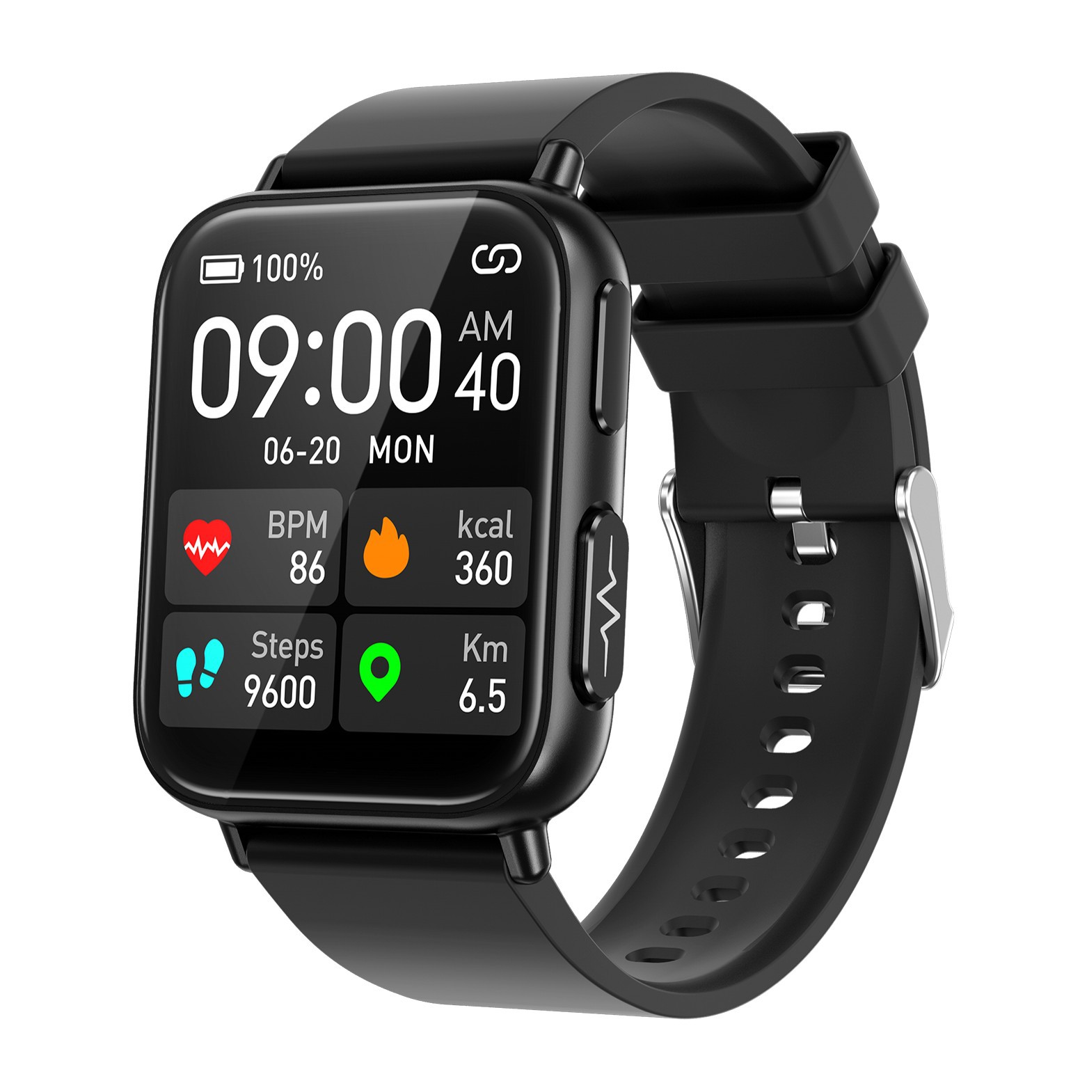 The new cross-border TK10 smartwatch, ECG, heart rate, blood pressure, blood oxygen, body temperature, fitness and health wristband, and incoming call reminder full figure
