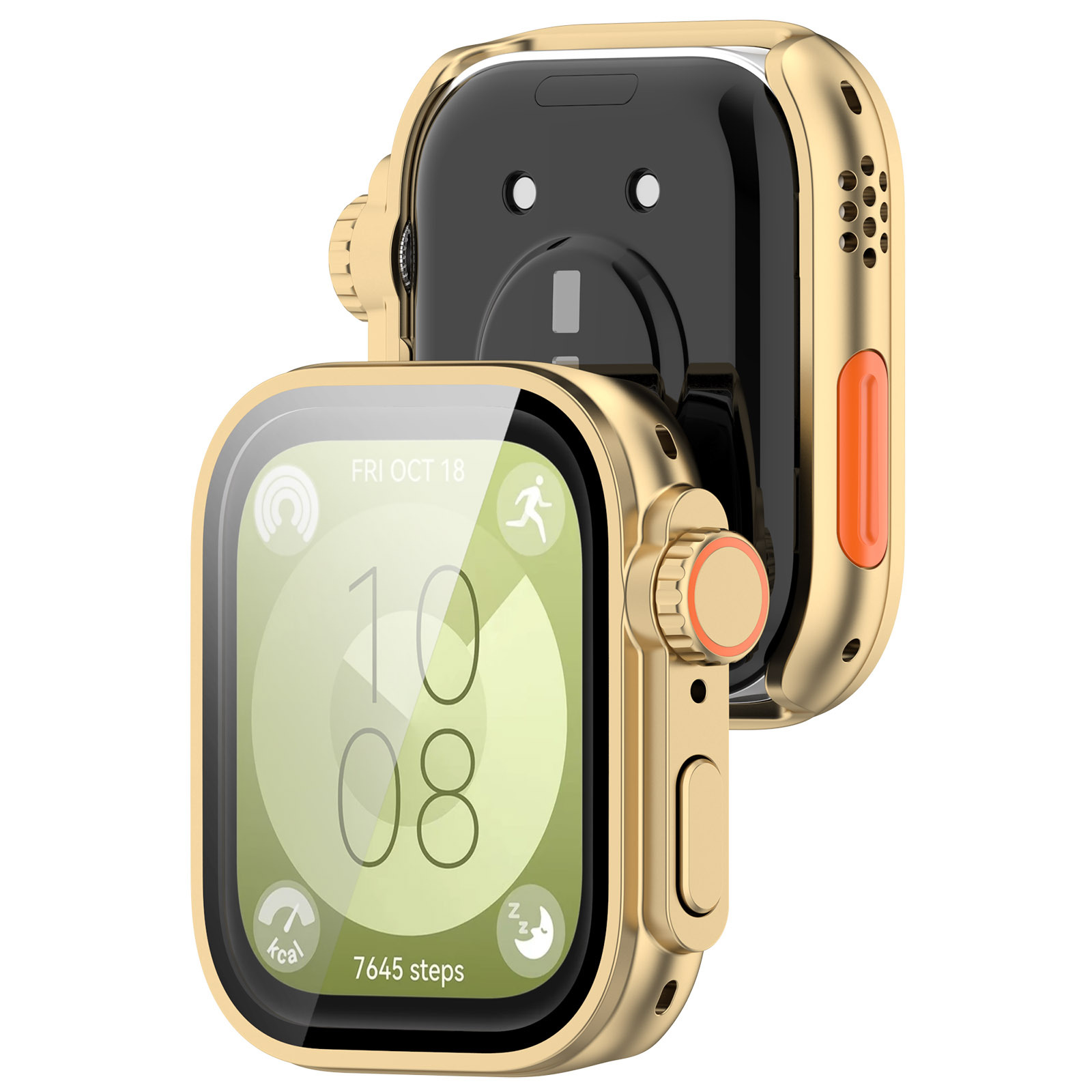 This Huawei Fit4 protective case with tempered film can instantly transform the Watch Fit4 Pro into a case and the Huawei fit3 into a watch case Item Picture