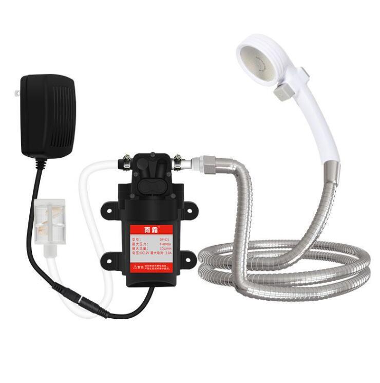 Bathing wonder: Rural outdoor dormitory construction site student water pump, low-voltage DC electric shower head Item Picture